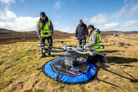 Tay5G Jet Connectivty drone on ground